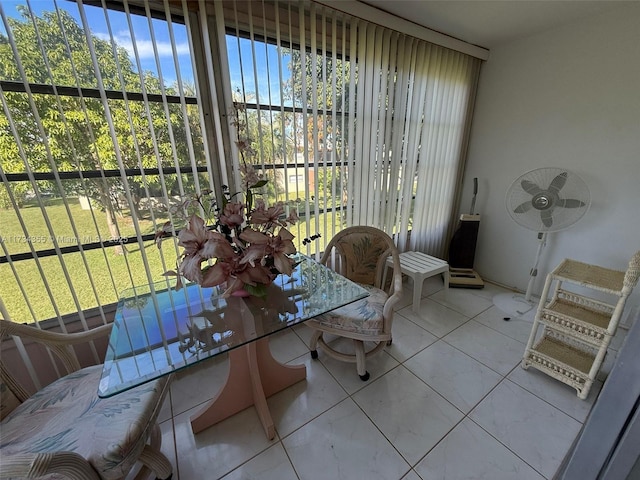 view of tiled dining space