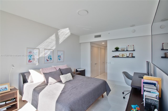 view of tiled bedroom