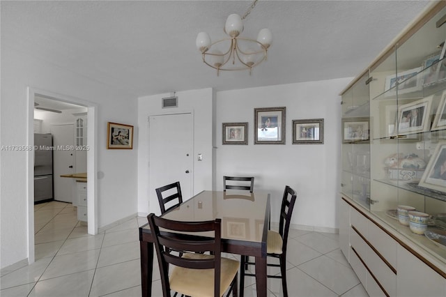 view of tiled dining room