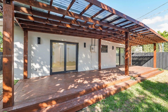 1816 SW 11th Ter, Miami, FL 33135 - wooden terrace featuring a pergola