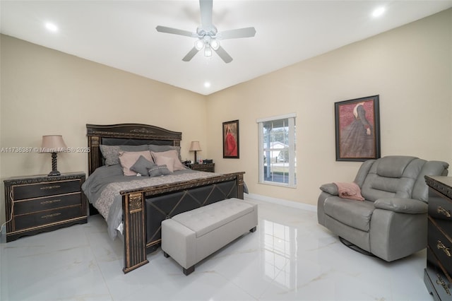 bedroom with ceiling fan