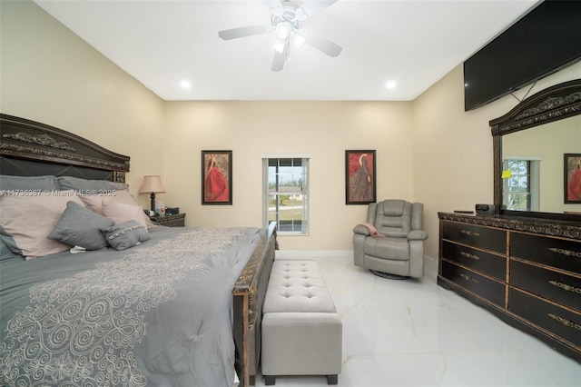 bedroom with ceiling fan