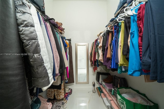 view of walk in closet