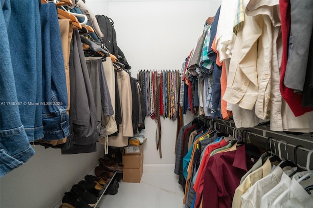 view of walk in closet