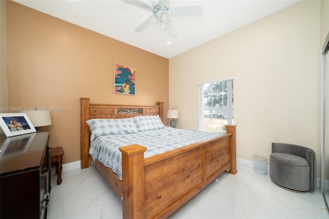 bedroom with ceiling fan