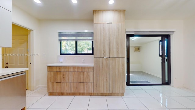 bathroom with tile patterned flooring