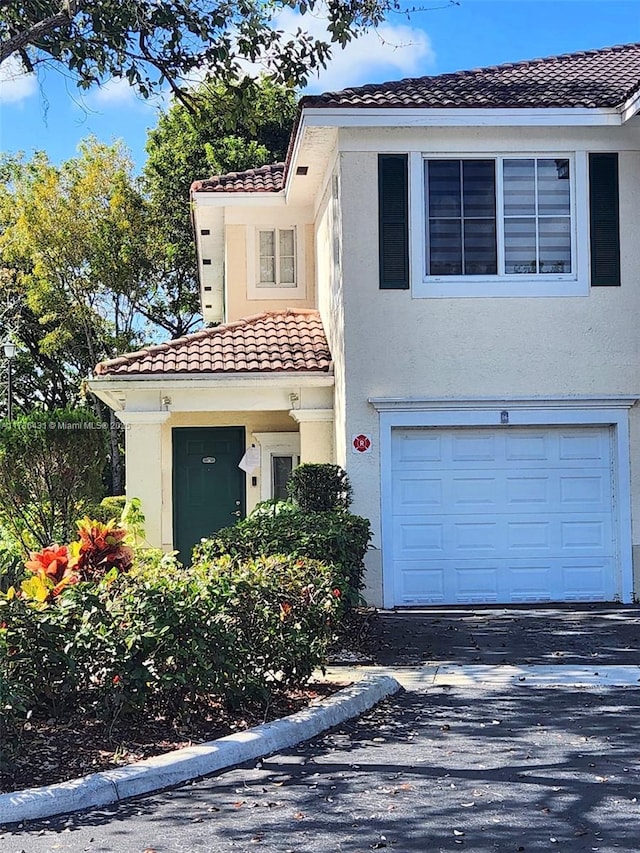 view of front facade with a garage