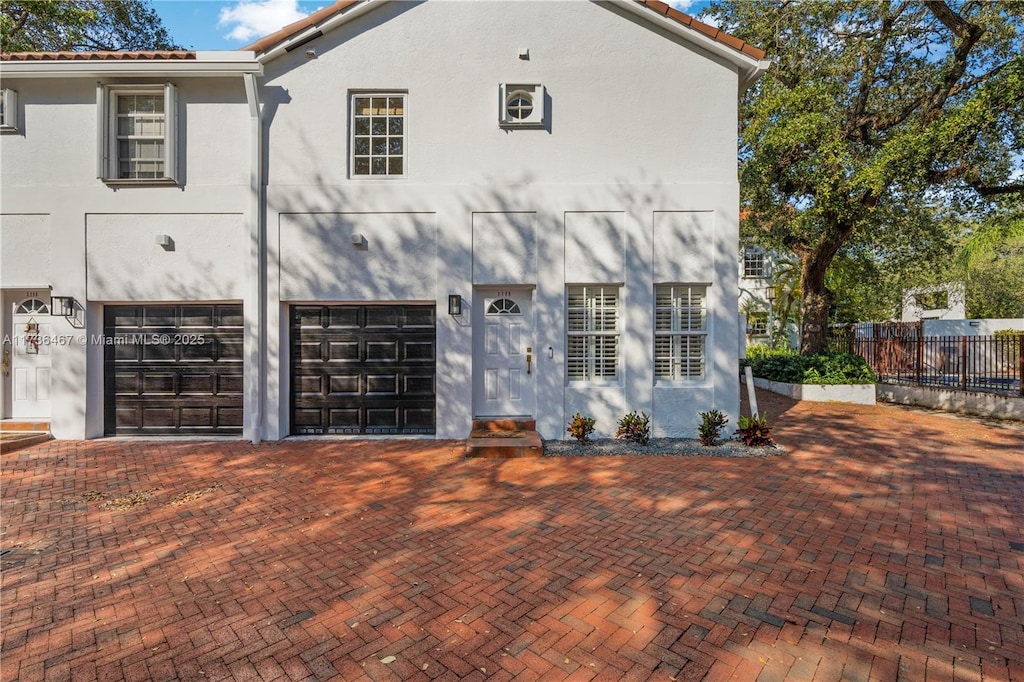 view of front of home featuring a garage