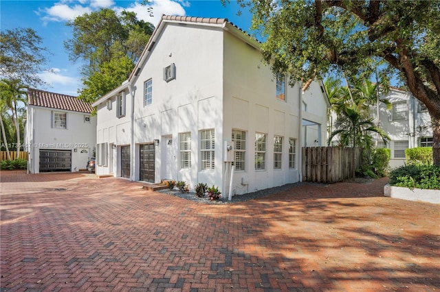 view of home's exterior featuring a garage