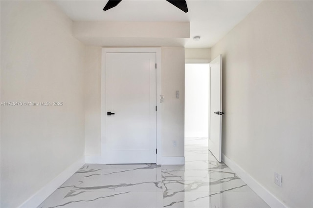 empty room with ceiling fan