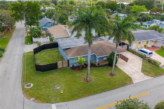 birds eye view of property featuring a residential view