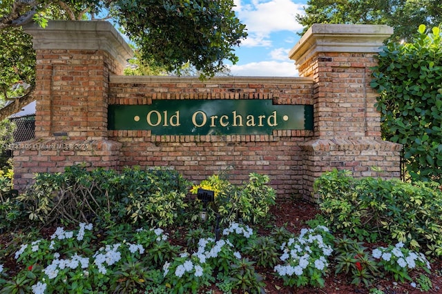 view of community sign