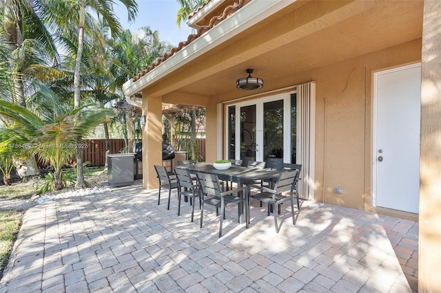 view of patio / terrace with french doors