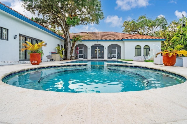 view of pool with a patio area