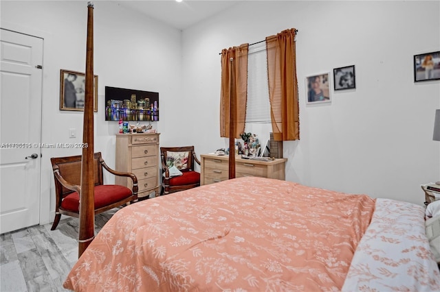 bedroom featuring light hardwood / wood-style floors