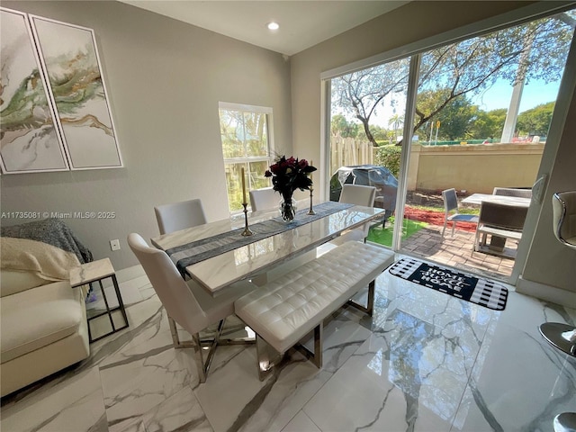 view of dining space