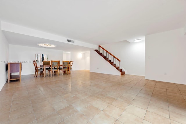 view of tiled dining area