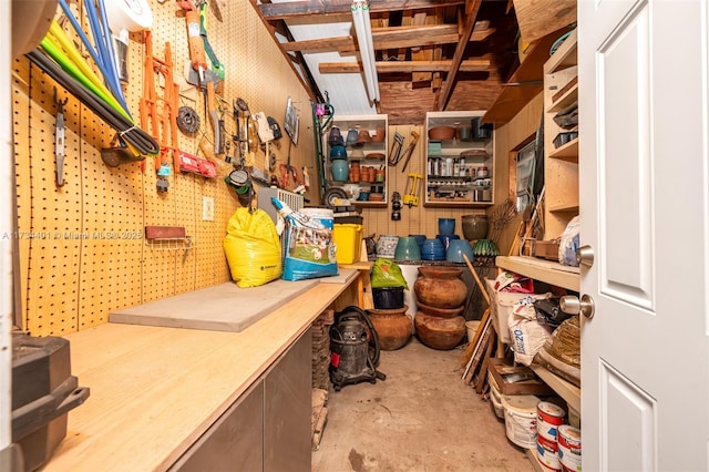 view of storage room