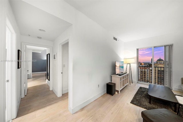 interior space featuring light hardwood / wood-style flooring