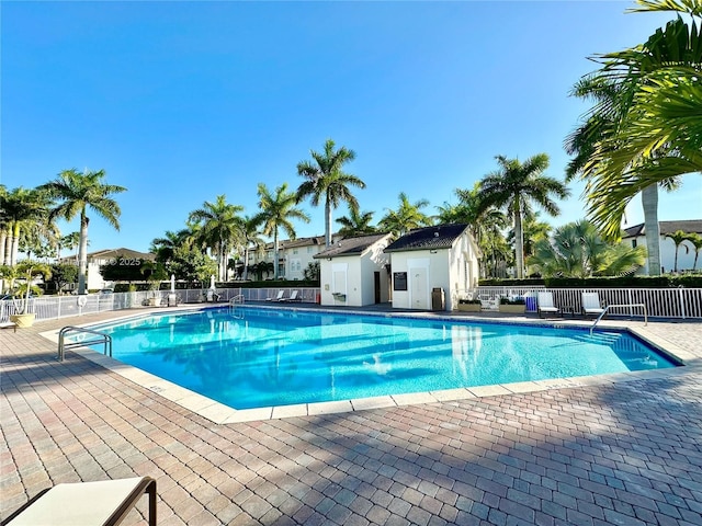 view of pool with a patio area