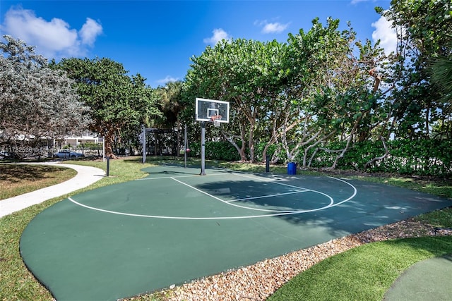 view of basketball court with community basketball court