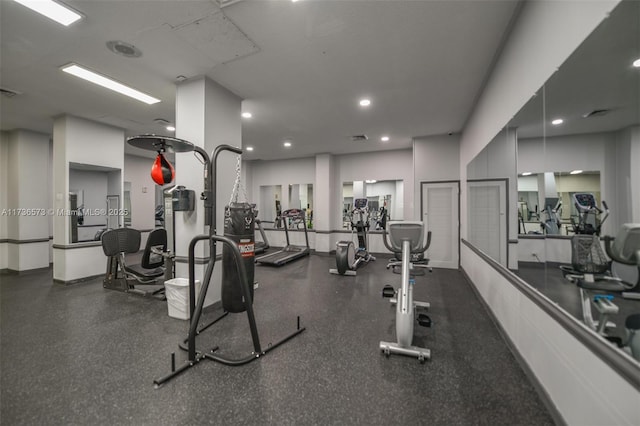 view of workout area