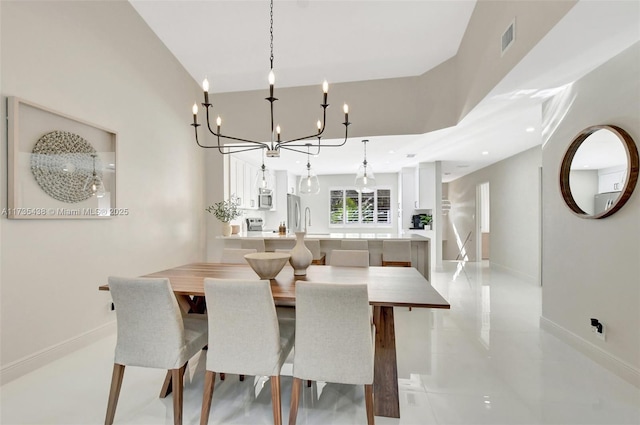 view of dining area