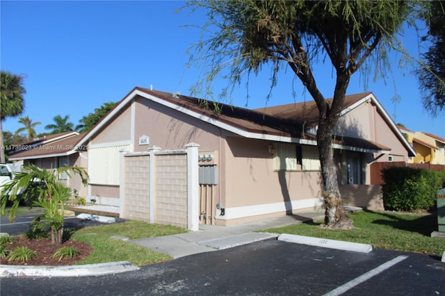 view of home's exterior with a garage