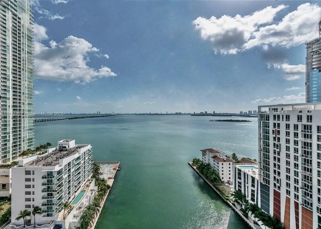 460 NE 28th St Unit 2503, Miami, FL 33137 - water view featuring nearby urban area and a notable bridge