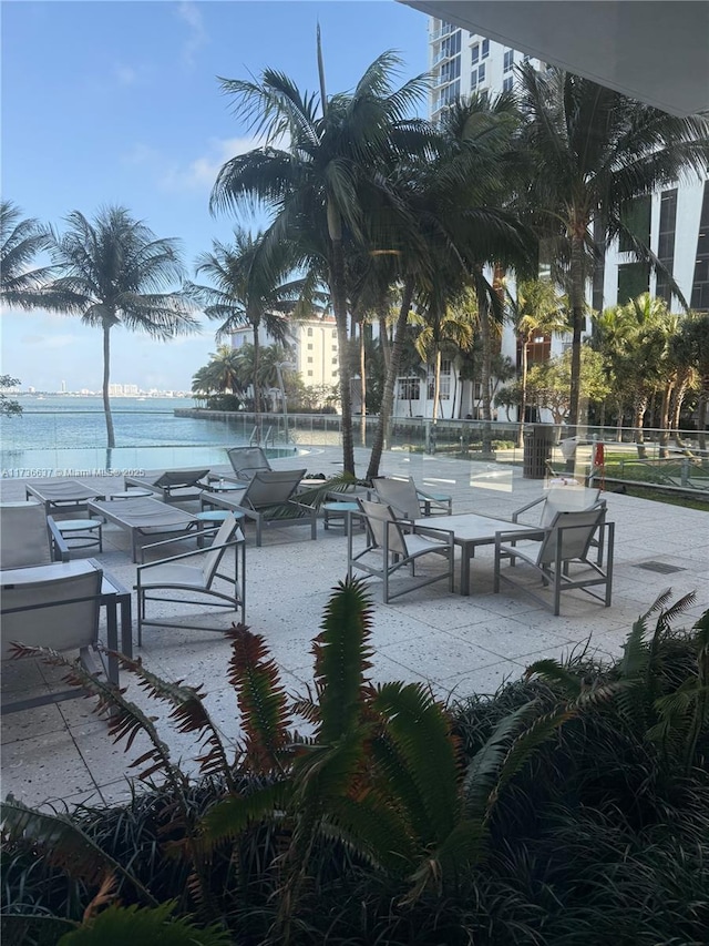460 NE 28th St Unit 2503, Miami, FL 33137 - view of community featuring a water view and a patio area