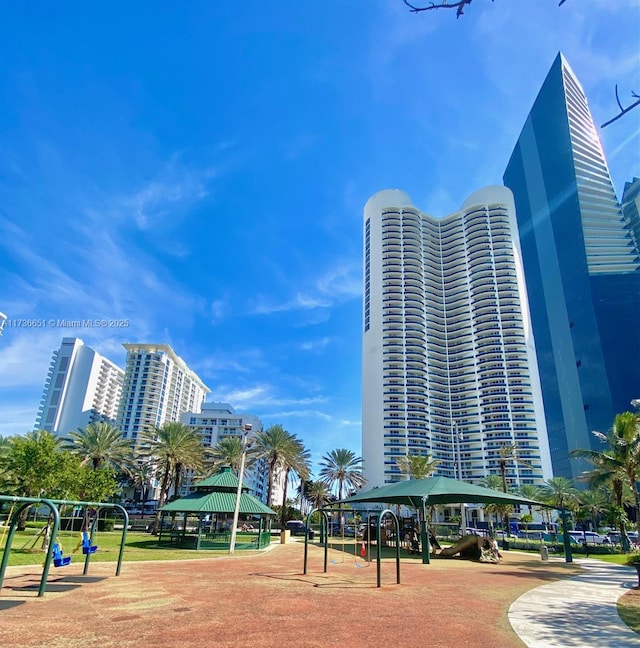 view of community featuring a gazebo