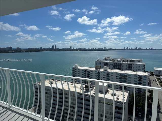 property view of water featuring a city view