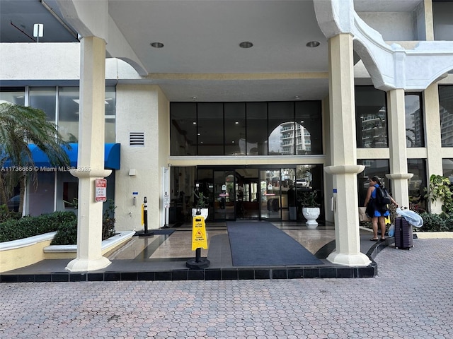 exterior space featuring visible vents