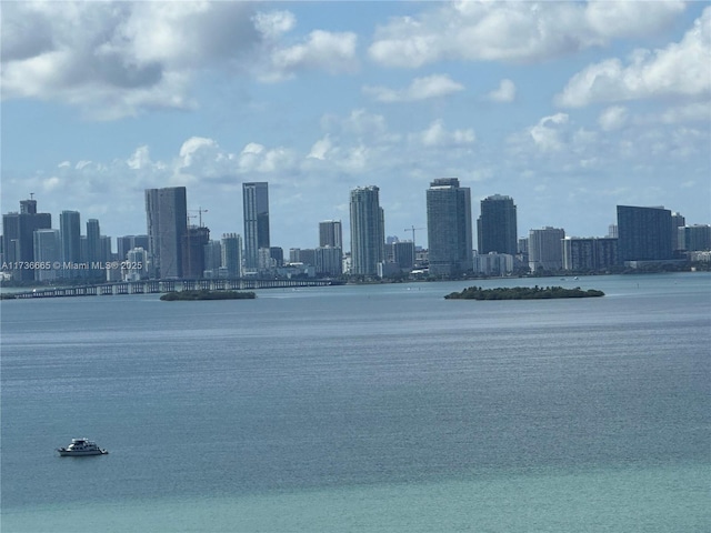 exterior space featuring a water view