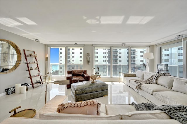 living room with a wealth of natural light