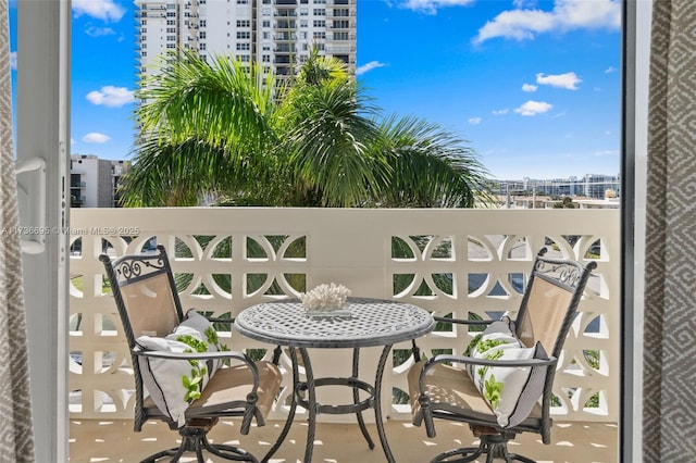 view of balcony