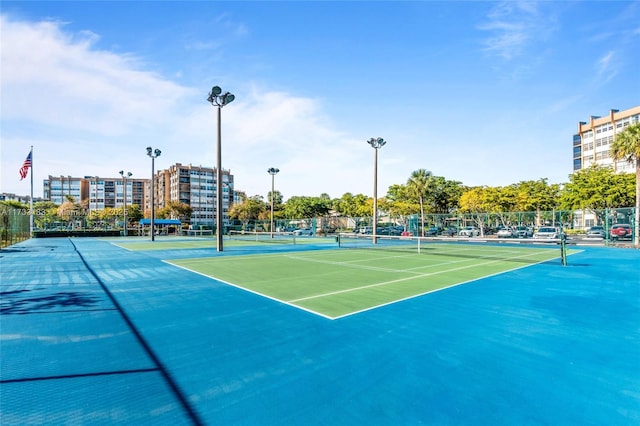 view of tennis court