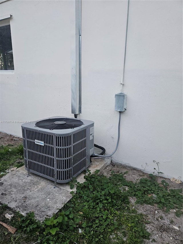 exterior details with central AC unit