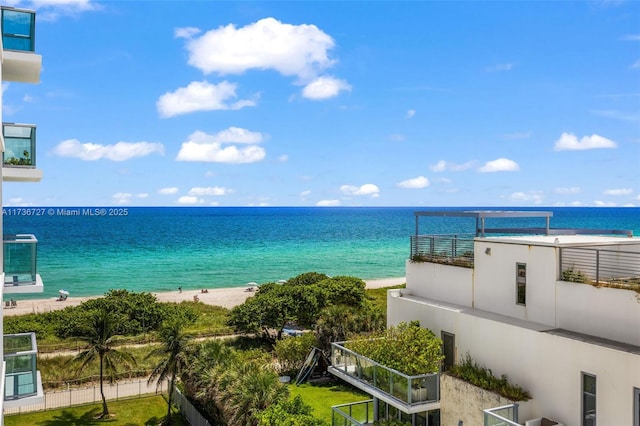 water view featuring a view of the beach