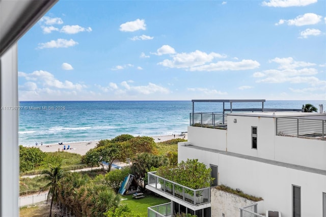 water view featuring a beach view