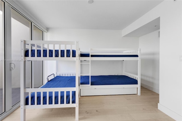 unfurnished bedroom featuring wood-type flooring