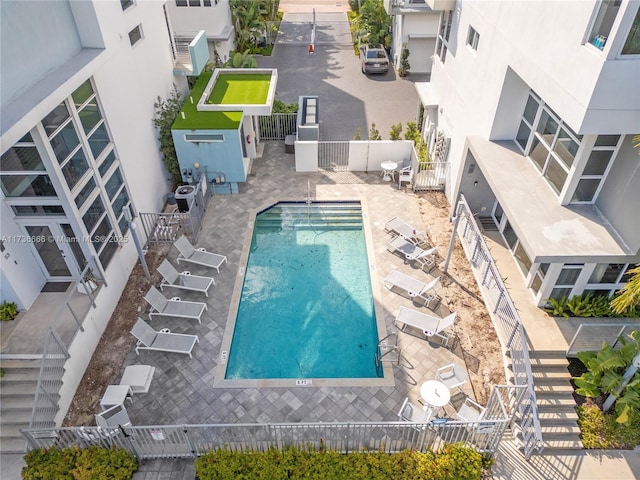 view of pool with a patio area