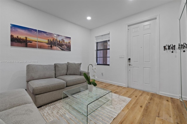 living room featuring hardwood / wood-style flooring