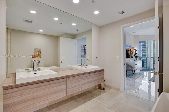 bathroom with vanity