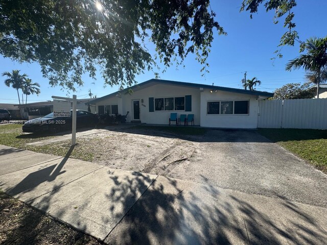 view of ranch-style home