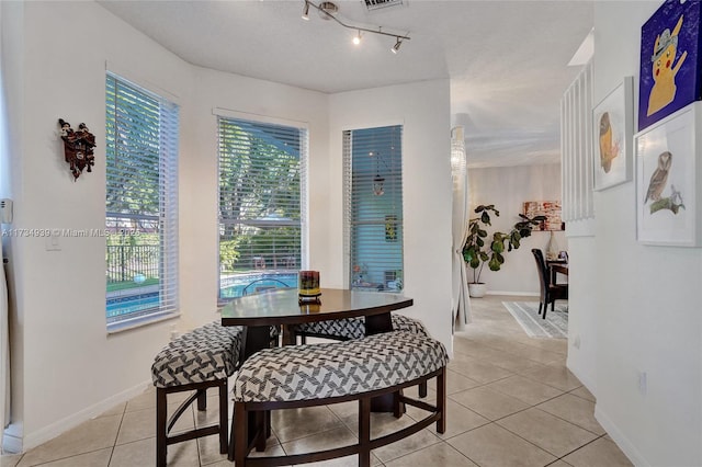 view of tiled dining room