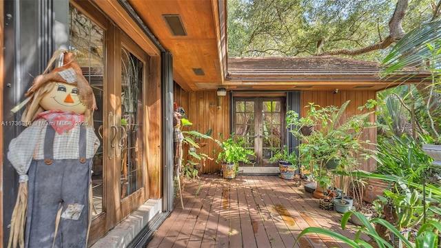 exterior space with french doors