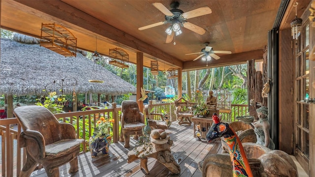 sunroom with a healthy amount of sunlight