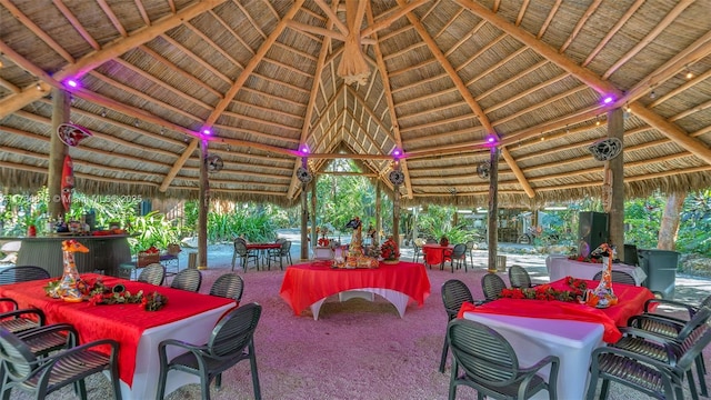 view of patio / terrace with a gazebo