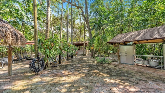 view of yard with a patio